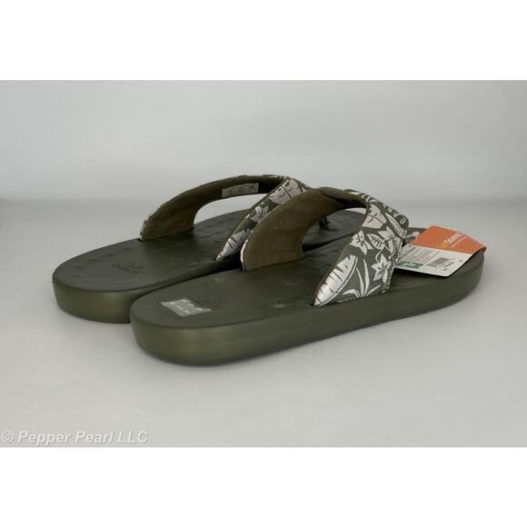FLIP FLOP Thong Sandals Men's Size 9 Sage Soft Science Waterfall Palm - Picture 6 of 9